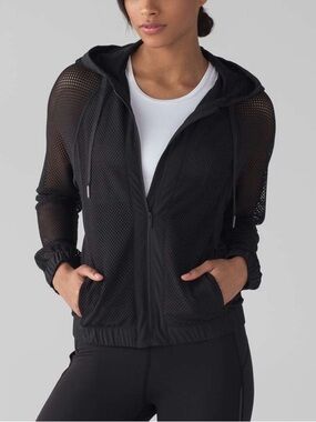 Lululemon Black Mesh Lightweight Jacket